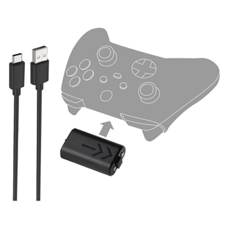 Kit Play & Charge Konix Mythics – Xbox Series X/S/One Noir