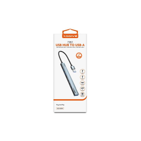 Adaptateur 7-en-1 USB HUB/USB-A XSSIVE XSS-HUB14 - Audio Ref A3200 | S