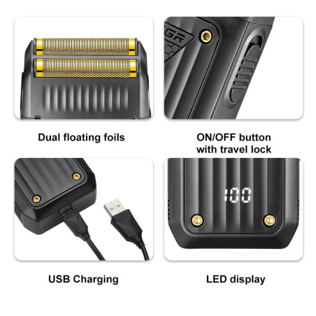 Tondeuse rasoir VGR V-363 – Sans fil avec affichage LED