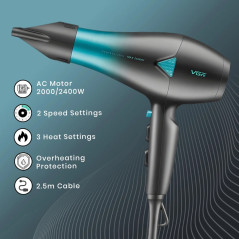 Foldable Hair Dryer VGR V455 Green | Smarty