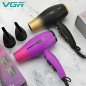 Sèche-cheveux pliable VGR V461 – 2000/2400 W double tension violet