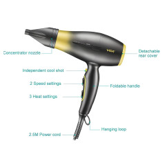 Sèche-cheveux pliable VGR V461 Violet | Smarty