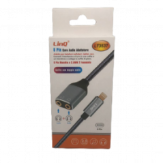 Adaptateur Audio Lightning Mâle / 2 Jack 3.5mm Femelle (Casque) Nylon