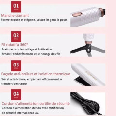VGR V515 Hair Straightener 70W White | Smarty