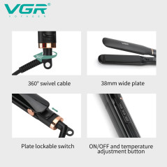 Fer à lisser VGR V519S 70 W noir | Smarty