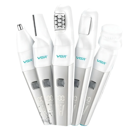 Tondeuse VGR V752 – kit 5-en-1 étanche pour femme, blanc