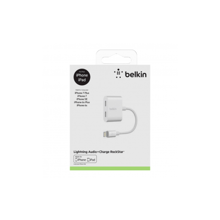 Adaptateur Lightning Audio / Charge RockStar BELKIN Réf. A0526 | Smarty