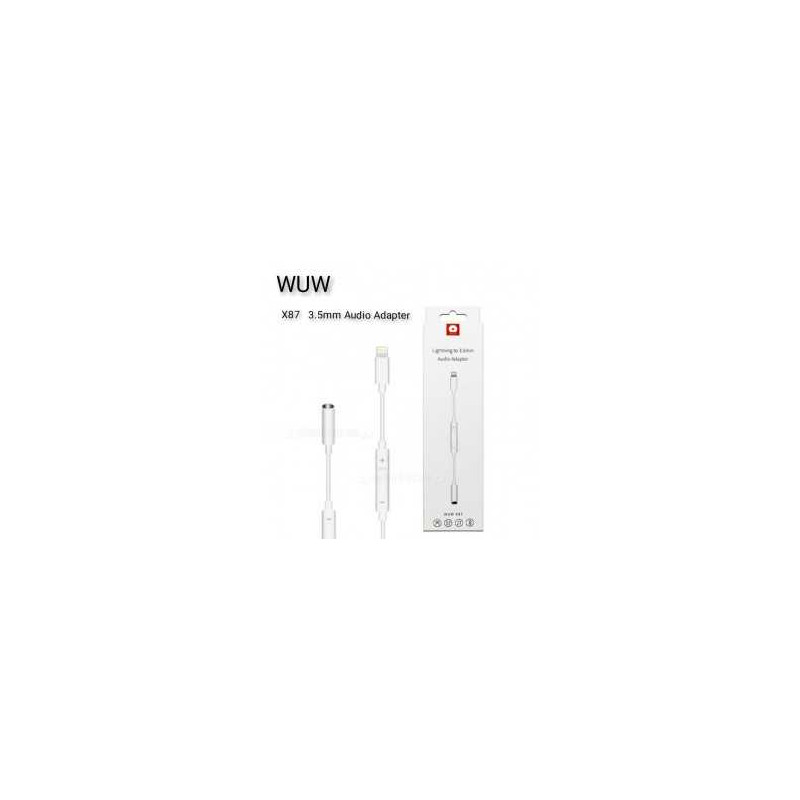 Adaptateur Lightning vers Jack 3,5 mm Audio avec Bluetooth (WUW-X87)