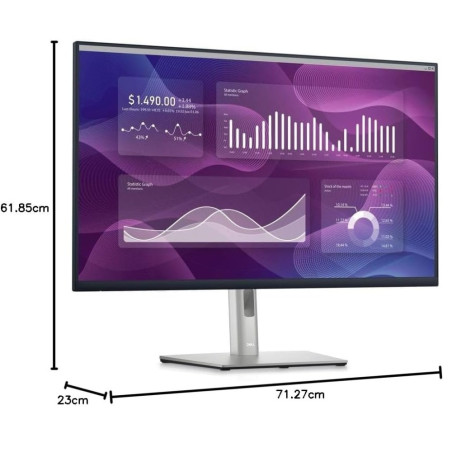 Dell Monitor P3223DE – 32" QHD USB-C 60Hz Black · Refurbished