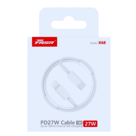 Cable FASR FS-P431 Lightning / USB-C – 27W, 1m, White