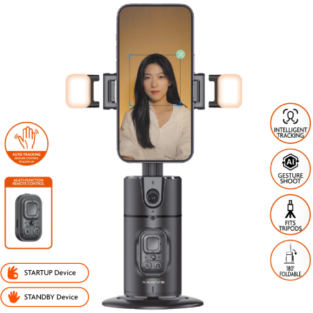 Perche à selfie de bureau XSSIVE XSS-FT02 – Suivi du visage AI