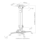 Support projecteur Superior Electronics SUPSTV013 – rotation 360° 13,5 kg Support projecteur Superior Electronics SUPSTV013 – rotation 360° 13,5 kg
