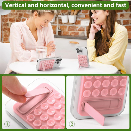 Phone Suction Holder – Foldable, Strong Adhesive