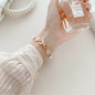 Apple Watch Band ECO Zircon – Gold and White Stainless Steel