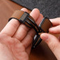 Bracelet magnétique ECO pour Apple Watch – Cuir véritable et silicone marron/noir