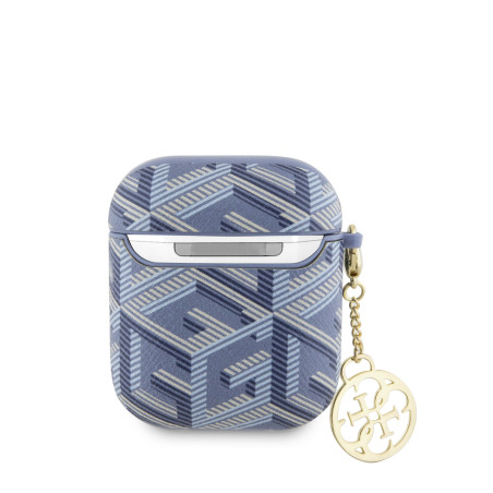 Coque de protection GUESS pour AirPods/AirPods 2 GUA2HGCFSEB – Cube Classic Bleu