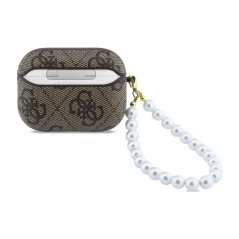 Coque GUESS AirPods Pro 3 Pearl Strap marron | Smarty
