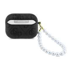 Protective Case GUESS for AirPods Pro 3 – PU Pearl Strap Black