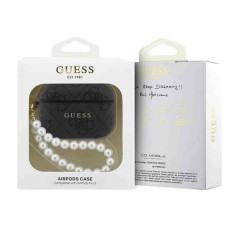 Coque GUESS AirPods Pro 3 Pearl Strap noir | Smarty