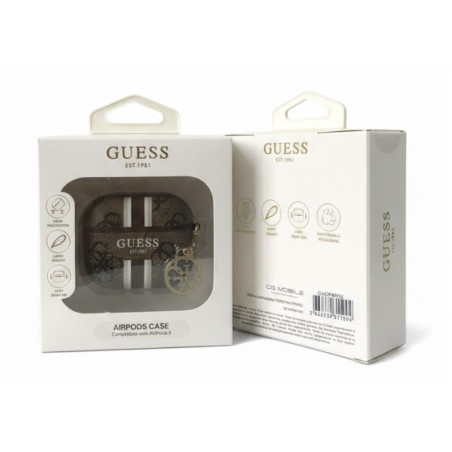 Coque de protection GUESS pour AirPods 3 – PU Charm Classic Logo Marron