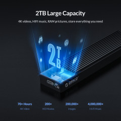 Boîtier ORICO M2PV-C3 pour SSD M.2 | Smarty