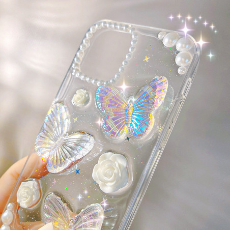 Case with Embossed Butterfly Pattern Mayline – 3D Beads