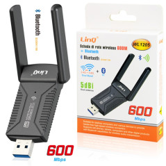 Carte réseau LinQ WL1205 Wi‑Fi Bluetooth USB 600M