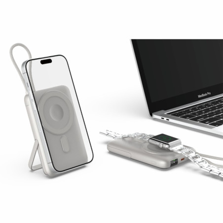 Batterie externe magnétique sans fil Devia Extreme Speed S28 – 10 000 mAh 22,5W Argent Aurora