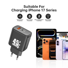 Kit chargeur EGA C45 PD 45W noir | Smarty