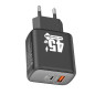 Kit chargeur EGA C45 – PD 45W USB-C + USB-A, câble USB-C 1 m Noir