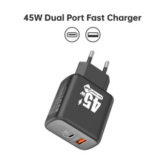 Kit chargeur EGA C45 PD 45W noir | Smarty