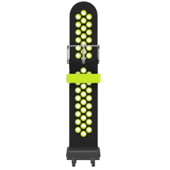 Bracelet pour Montre Amazfit GTS 22mm - Noir/Vert | Smarty Paris 18e