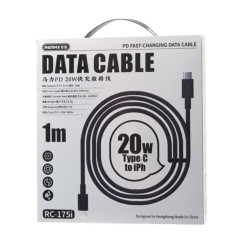 Câble USB-C Lightning Remax RC-175i 20 W noir | Smarty