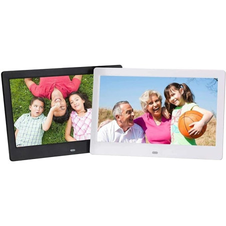 Album photo numérique HD – 10,1 pouces, noir