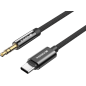 Câble audio tressé XSSIVE XSS-C3.5BR – USB-C/Jack 3,5 mm 1,2 m Noir