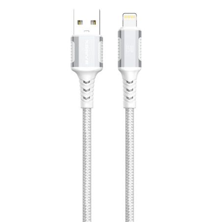 Braided USB to Lightning Charging Cable XSSIVE XSS-BR-AL-W – 1m 15W White