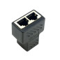 CAT6 RJ45 Network Extension with Dual Adapter – Black CAT6 RJ45 Network Extension with Dual Adapter – Black