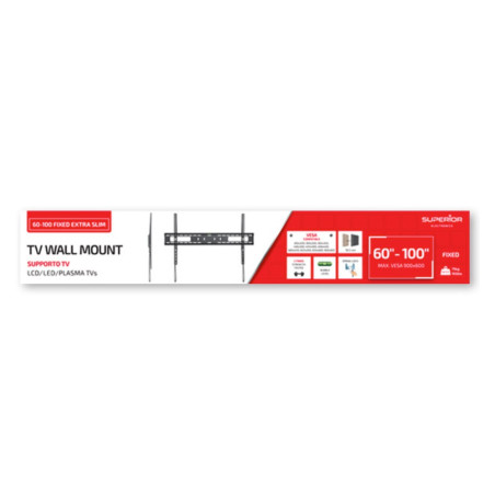 Support TV mural fixe Superior Electronics SUPSTV007 – 60 à 100 pouces 75 kg VESA 900 x 600