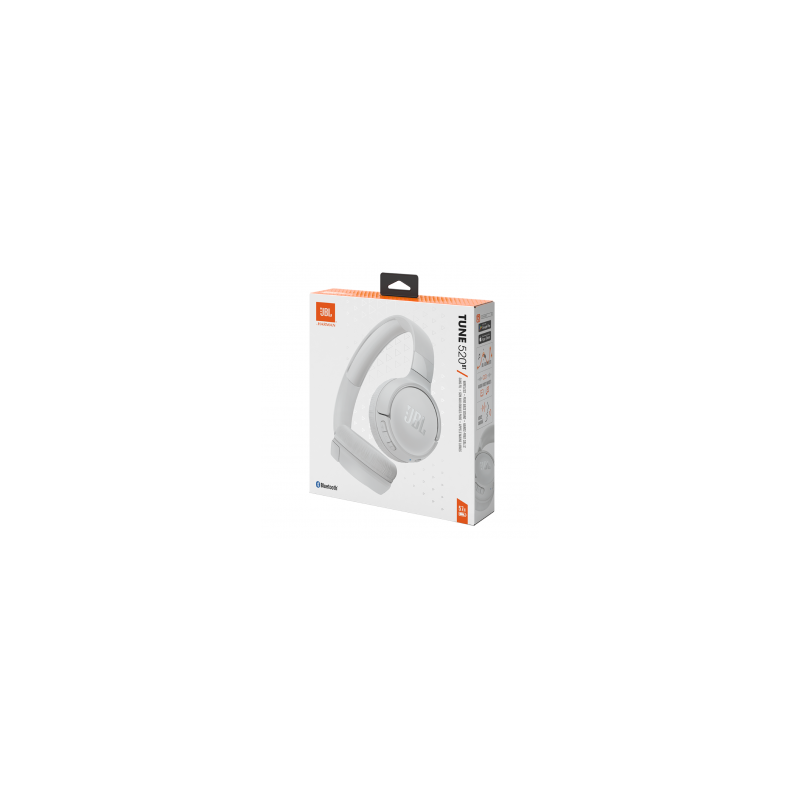 Casque Bluetooth JBL Tune 520BT - JBLT520BTWHT - Blanc Casque Bluetooth JBL Tune 520BT - JBLT520BTWHT - Blanc