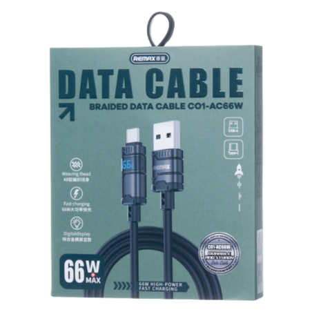 USB-C to Lightning cable REMAX C01-AC66W 66W black