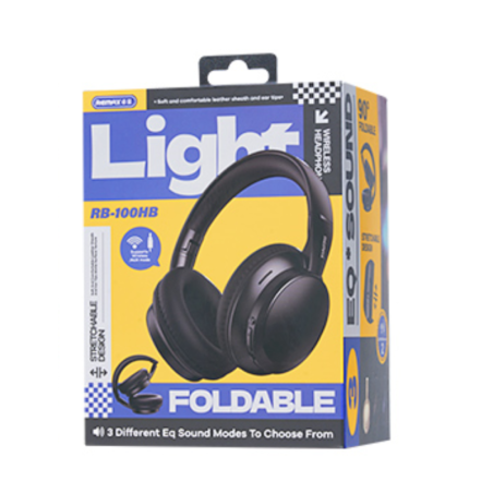 Foldable Wireless Headphones REMAX RB-100HB – 3 modes, Black