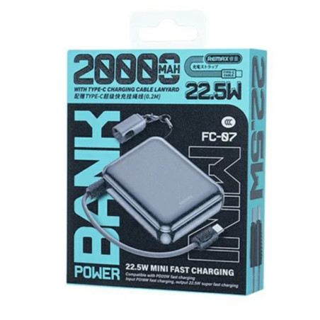 Power Bank Remax FC-07 – 20000mAh, 22.5W, Silver