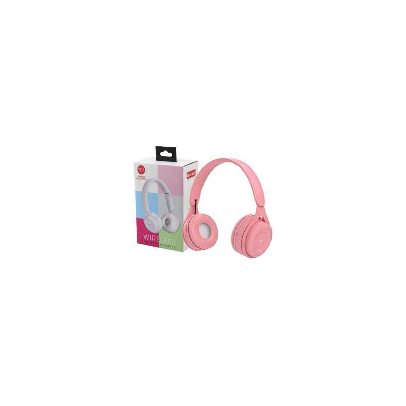Casque Bluetooth Supra-Auriculaire Y08 - Rose