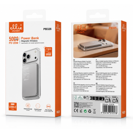 Ellietech PB326 Magnetic Power Bank 5000mAh PD20W