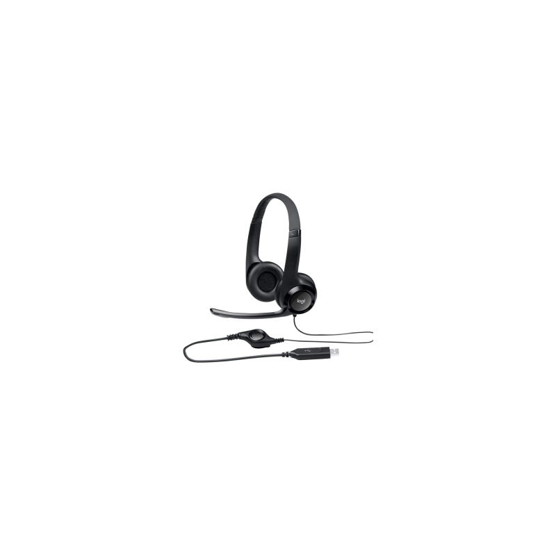 Casque Filaire pour PC/Ordinateur Portable Avec Microphone Antibruit USB-A Logitech H390 - Noir Casque Filaire pour PC/Ordinateur Portable Avec Microphone Antibruit USB-A Logitech H390 - Noir