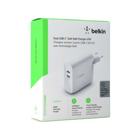Adaptateur Secteur BELKIN BOOST↑CHARGE™ 2 ports USB-C PD Mac