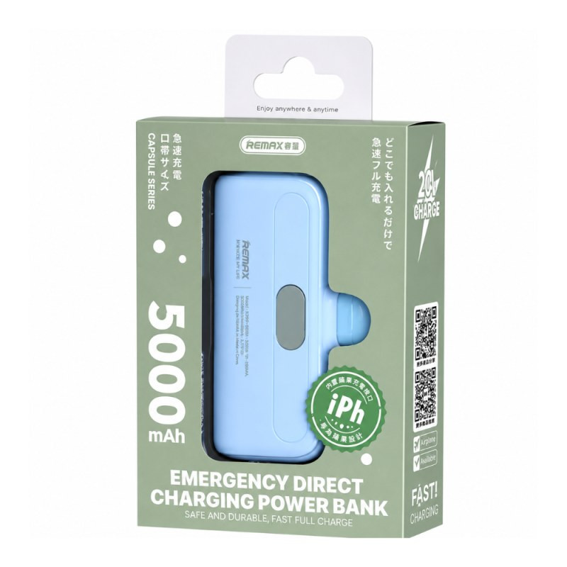 Mini Power Bank Remax RPP-633 – 5,000mAh Lightning Blue Mini Power Bank Remax RPP-633 – 5,000mAh Lightning Blue