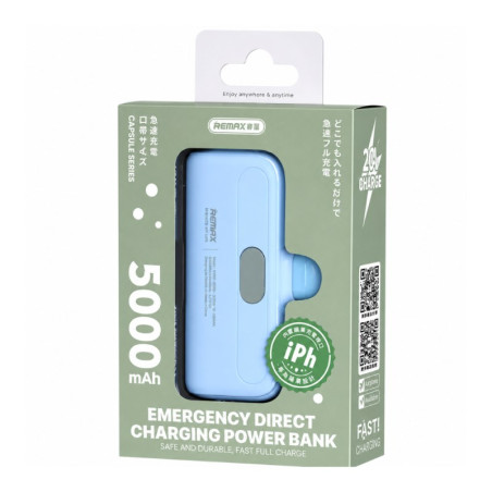 Mini Power Bank Remax RPP-633 – 5,000mAh Lightning Blue