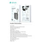 Batterie externe Devia Ultra1 – 10 000 mAh, PD 35W, câble intégré, Gris Batterie externe Devia Ultra1 – 10 000 mAh, PD 35W, câble intégré, Gris