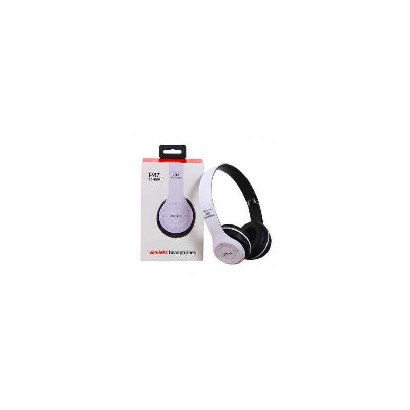 Casque Stéréo Bluetooth P47 - Blanc Casque Stéréo Bluetooth P47 - Blanc